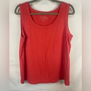 Chicos cotton blend red basic tank top or sleeveless blouse.  Casually snd soft